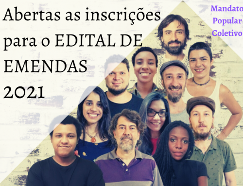 Abertas as inscrições para o edital de emendas 2021 do Mandato Popular Coletivo